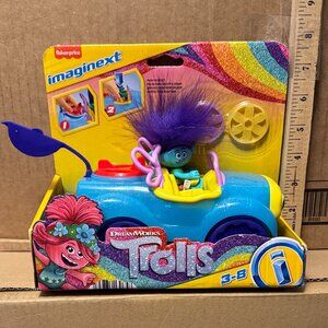Fisher-Price Imaginext DreamWorks Trolls Branch's Buggy Glittery Blue Car